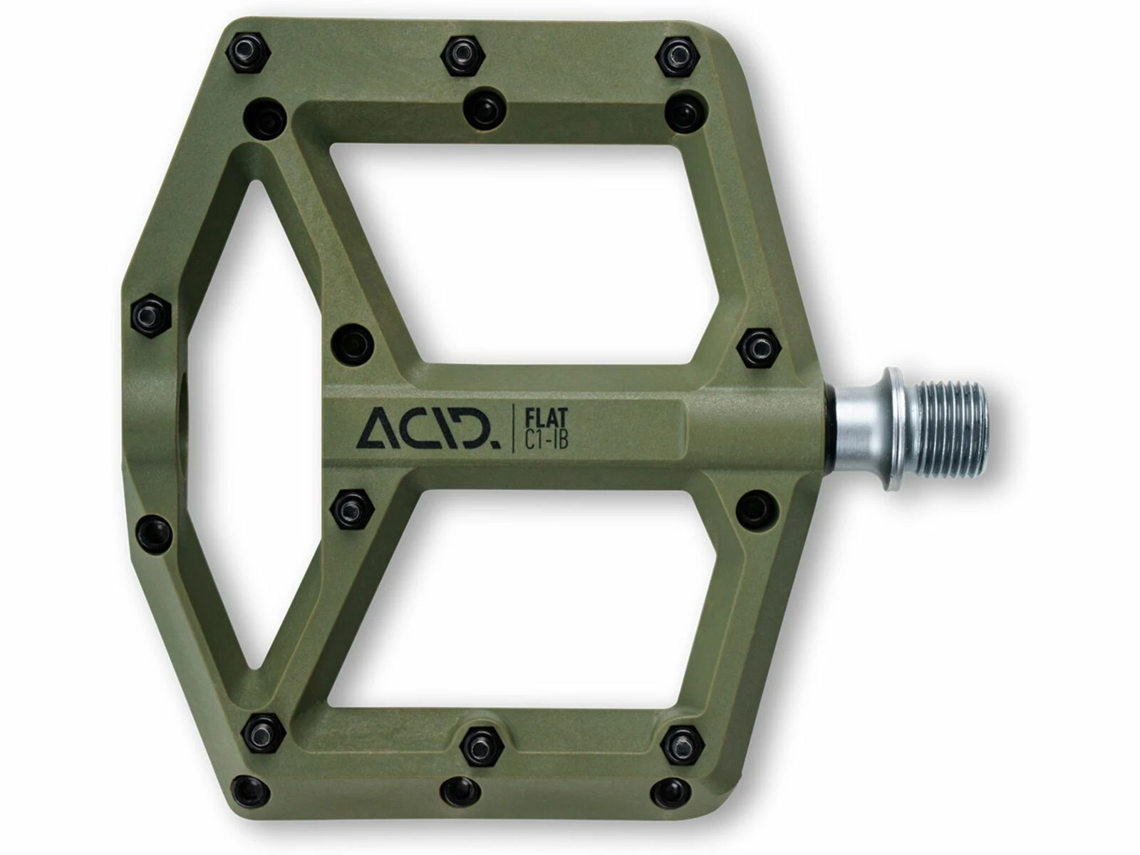 Cube Acid Pedale Flat C1-IB, Olive Green 3 Cube Acid Pedale Flat C1-IB, Olive Green