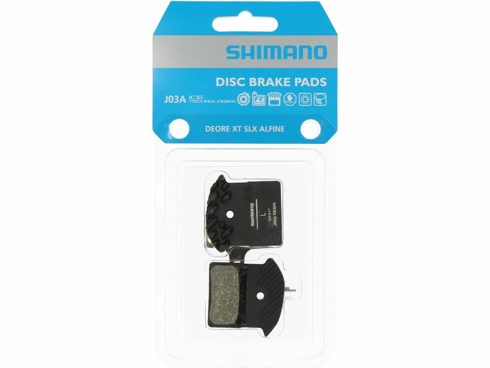 Shimano J03A-RF Kunstharz Scheibenbremsbelag Mit Kühllamellen 4 Shimano J03A-RF Kunstharz Scheibenbremsbelag Mit Kühllamellen – Bild 2