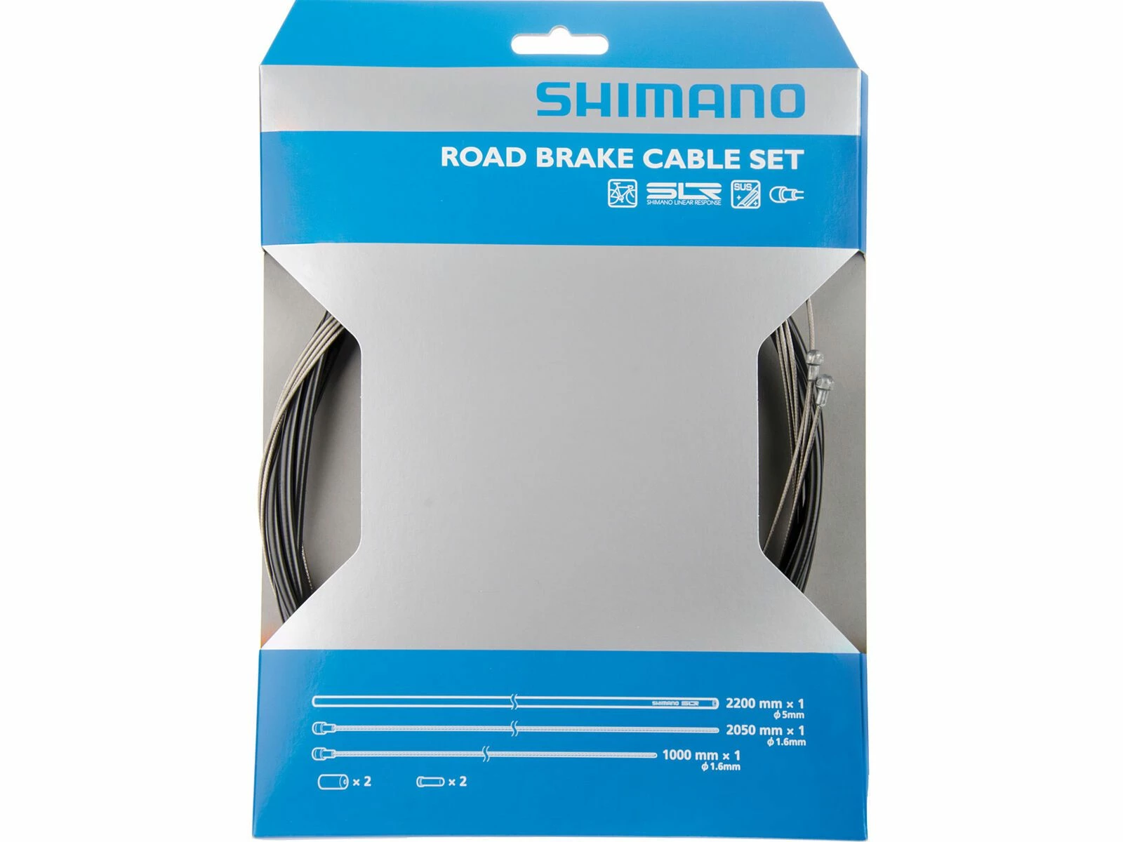 Shimano Bremszug-Set Road Edelstahl, Schwarz 3 Shimano Bremszug-Set Road Edelstahl, Schwarz