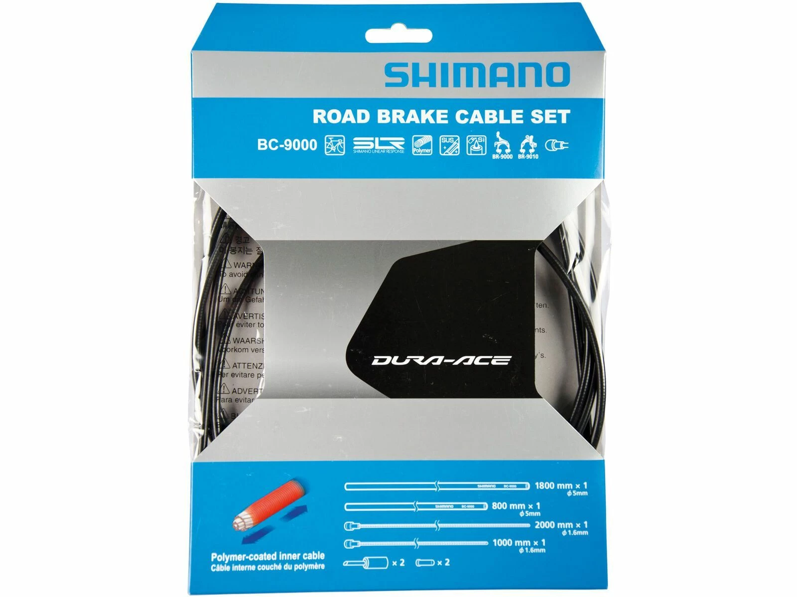 Shimano Bremszug-Set Dura-Ace Polymer Beschichtet, Schwarz 3 Shimano Bremszug-Set Dura-Ace Polymer Beschichtet, Schwarz