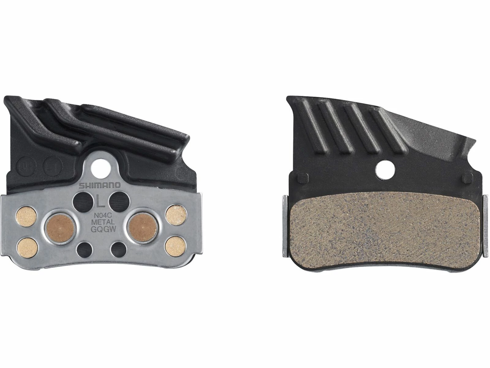 Shimano N04C-MF Metall Scheibenbremsbelag Mit Kühlrippen 3 Shimano N04C-MF Metall Scheibenbremsbelag Mit Kühlrippen